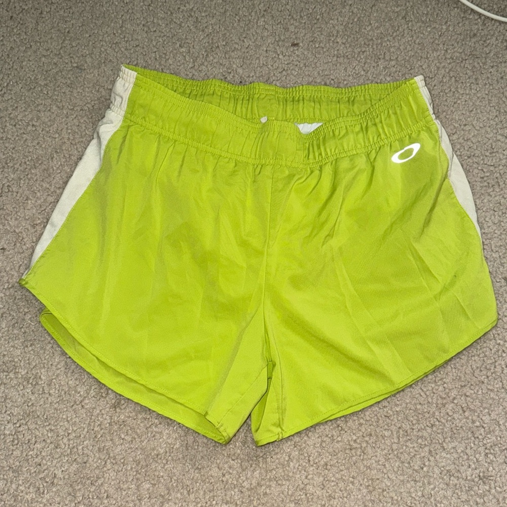 Yellow Green Oakley Running Shorts
